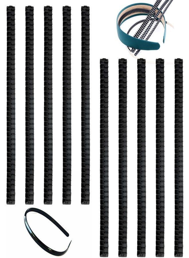 Capiant 10 PACK Anti-Slip Silicone Grip Headbands, Self-Adhesive Hairbands with Grips, Craft Accessories (0.18 * 6.89in) - Image 1